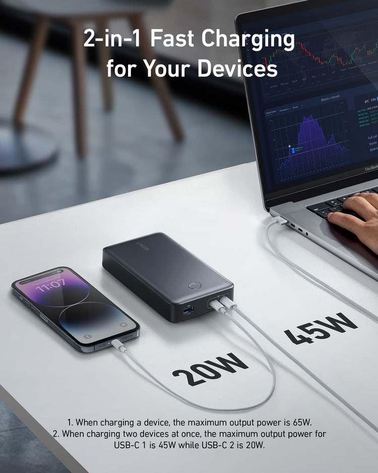 Anker 537 Power Bank ((PowerCore 24K for Laptop) Powerbanks Schwarz | QS799639G4