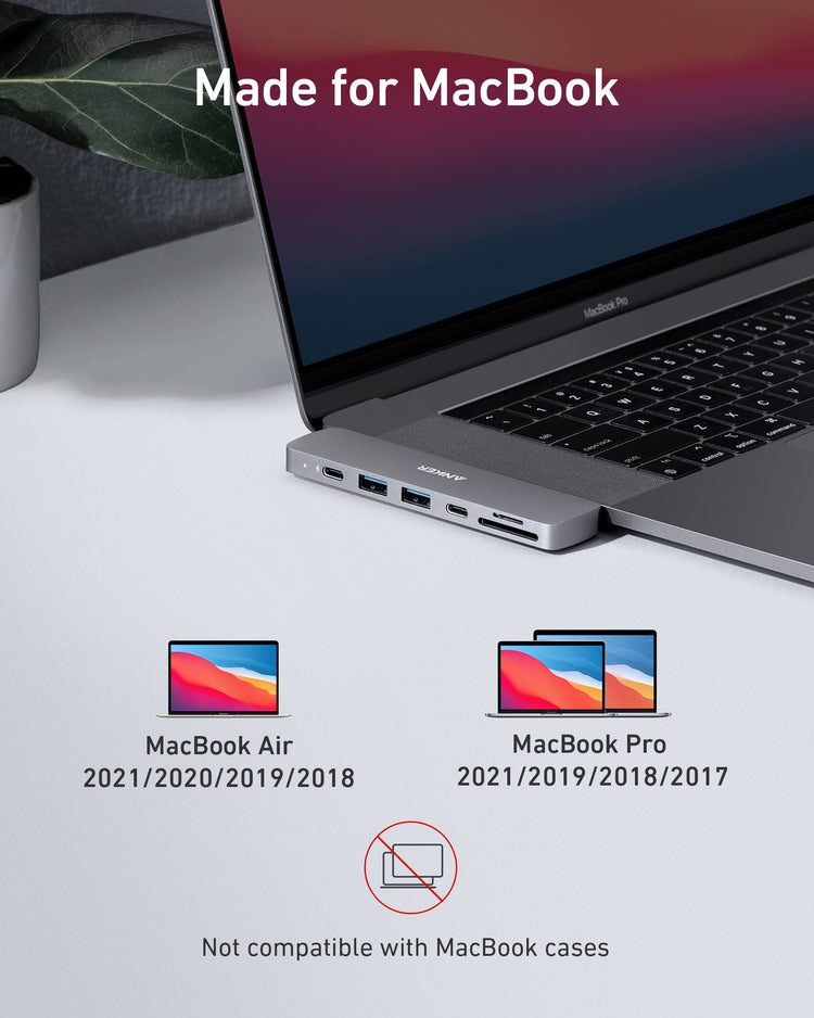 Anker 547 USB-C Hub ((7-in-2, for MacBook) Hubs and Docks Grau | DL066656A0