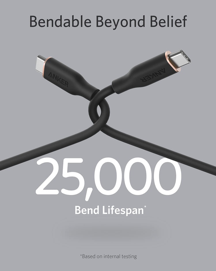Anker 643 USB-C to USB-C Cable ((Flow, Silicone) Kabel Schwarz | WI918081D4