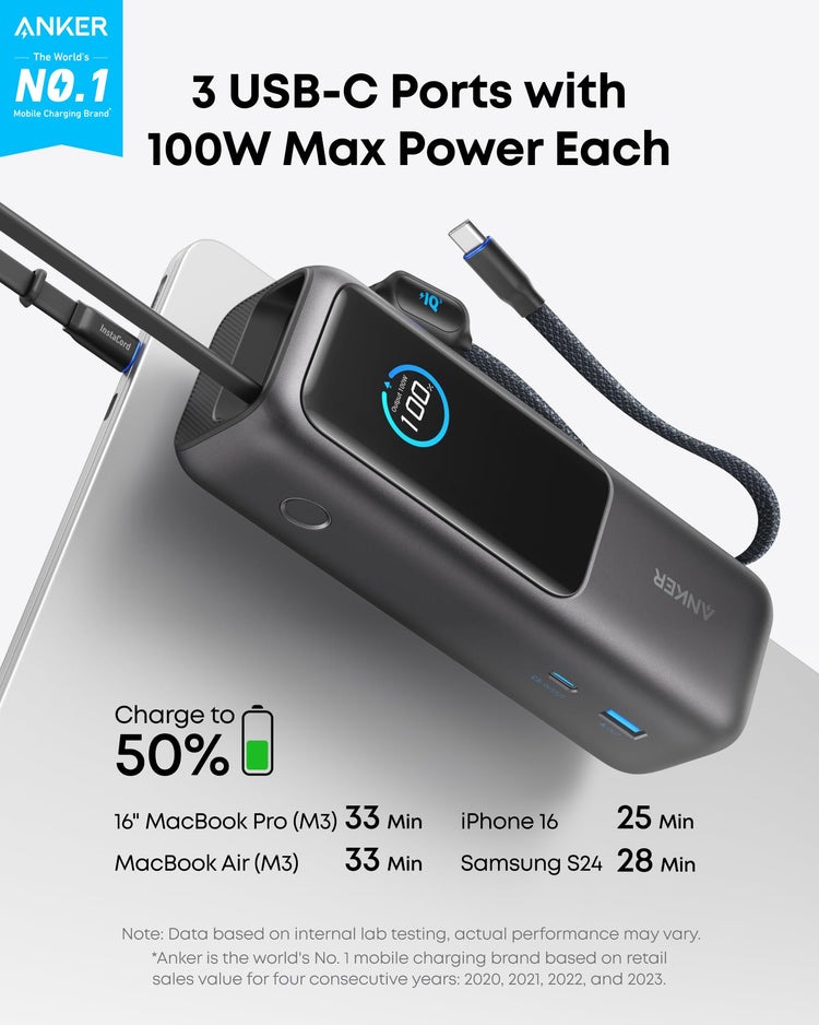 Anker Laptop Power Bank and Laptop Charger Ladegeräte Schwarz | VX100280M3