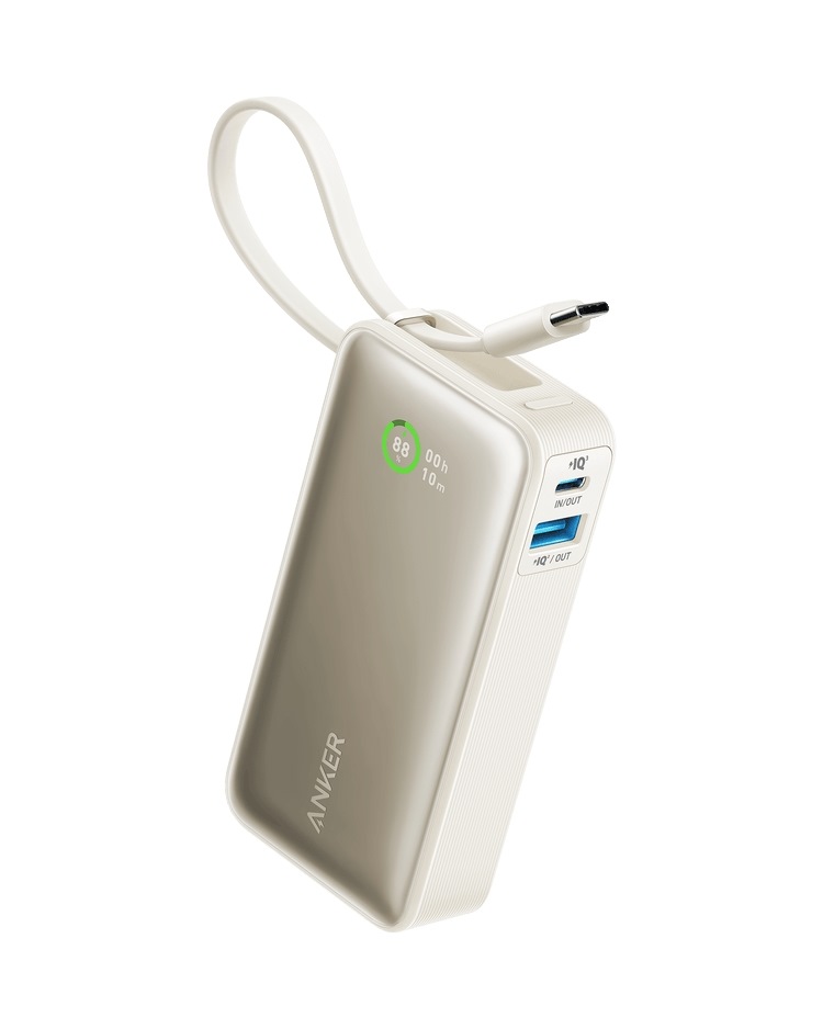 Anker Nano Power Bank ((30W, Built-In USB-C Cable) Powerbanks Weiß | ER722772E4