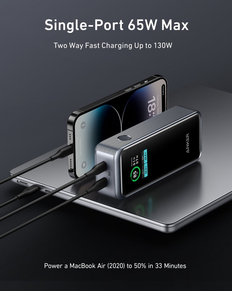 Anker Prime 12,000mAh Power Bank ((130W) Powerbanks Schwarz | WR324042T1